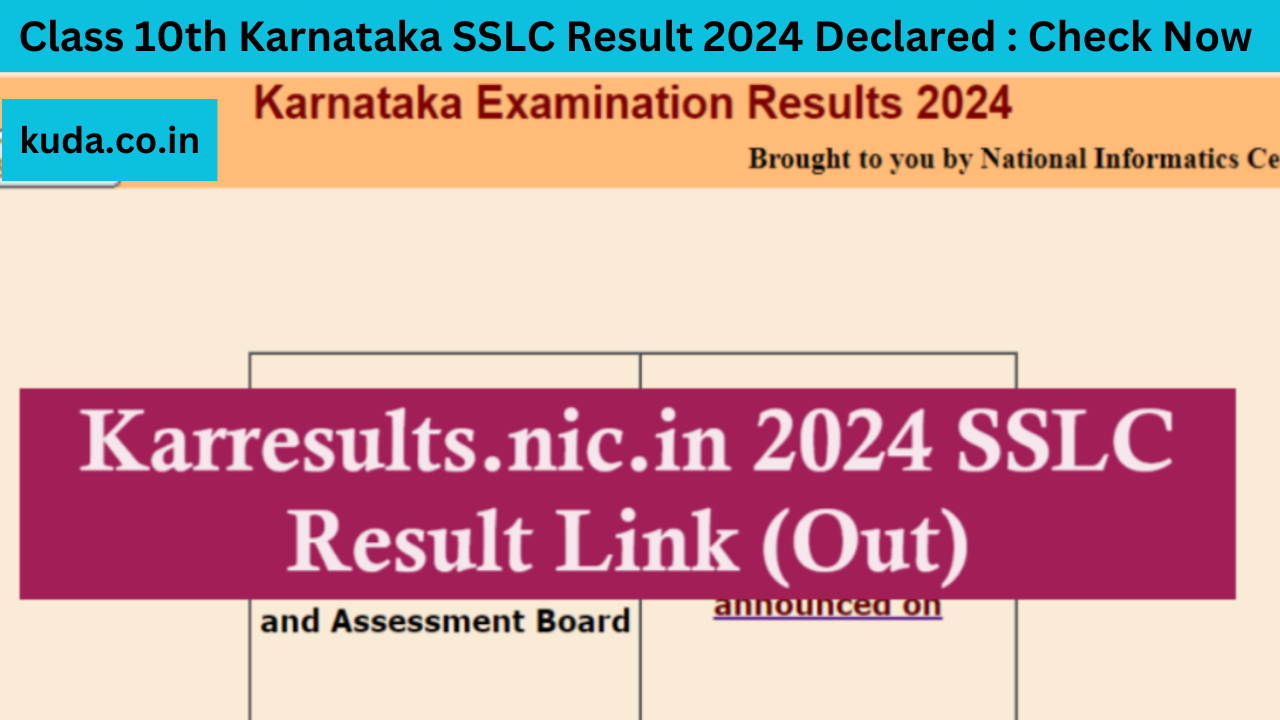 Class 10th Karnataka SSLC Result 2024 Declared